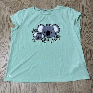 American Girl Kira's Koala Pajama Top Mint Green Large 14-16‎